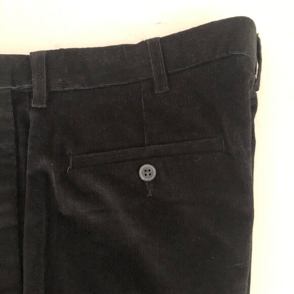 Haggar Premium Stretch Corduroy Classic Fit Straight Leg Pants Black 36x30 NWT - Picture 4 of 16